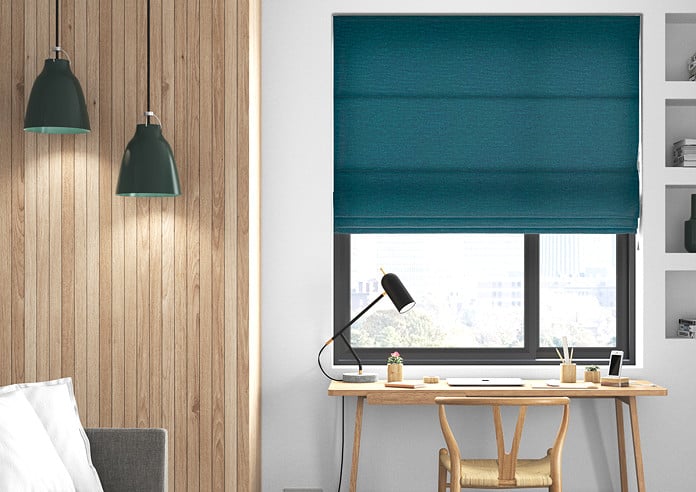 Maurice, Teal - Twist&Fit Roman Blind - Image 3